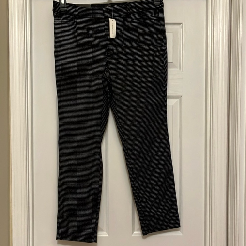 Banana Republic Pants. Size 12. Color black with white polka dots